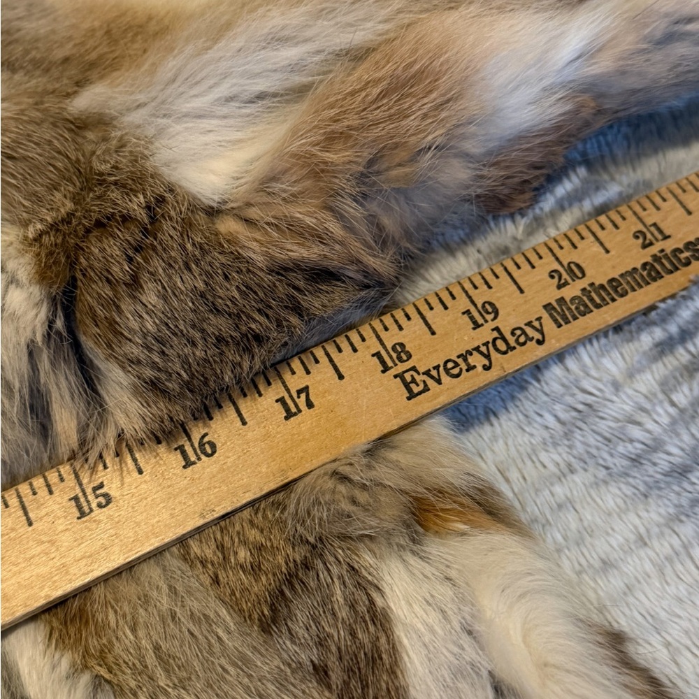Beautiful Vintage Rabbit Hair Jacket Multicolor Fur Zip Up Womens Fits Small Y2K - Picture 7 of 10